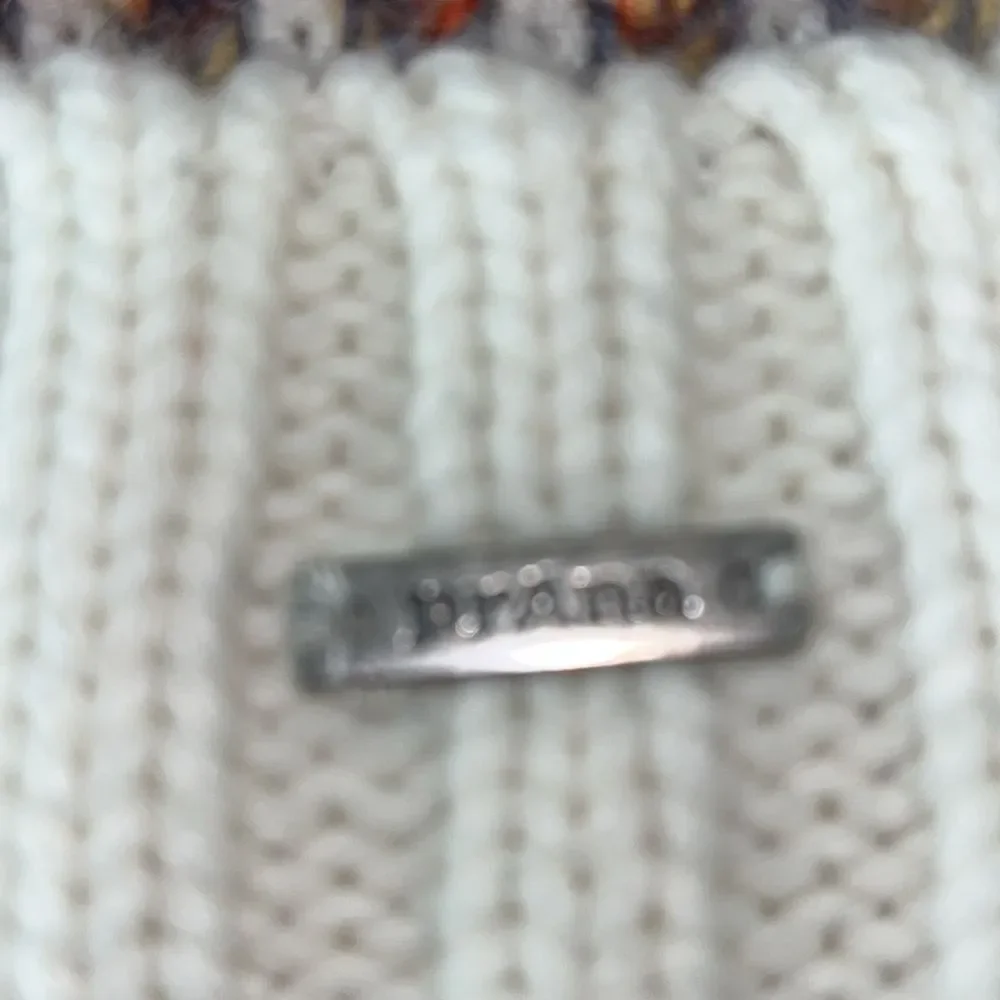 prAna Beanie Women's Chunky Knit Hat W Pom Rainbow check acrylic Blend